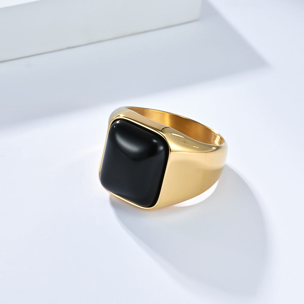 Tiger Eye Ring For Men Titanium Steel By Planderful Shop Bold Fashion Jewelry Statement And Durability