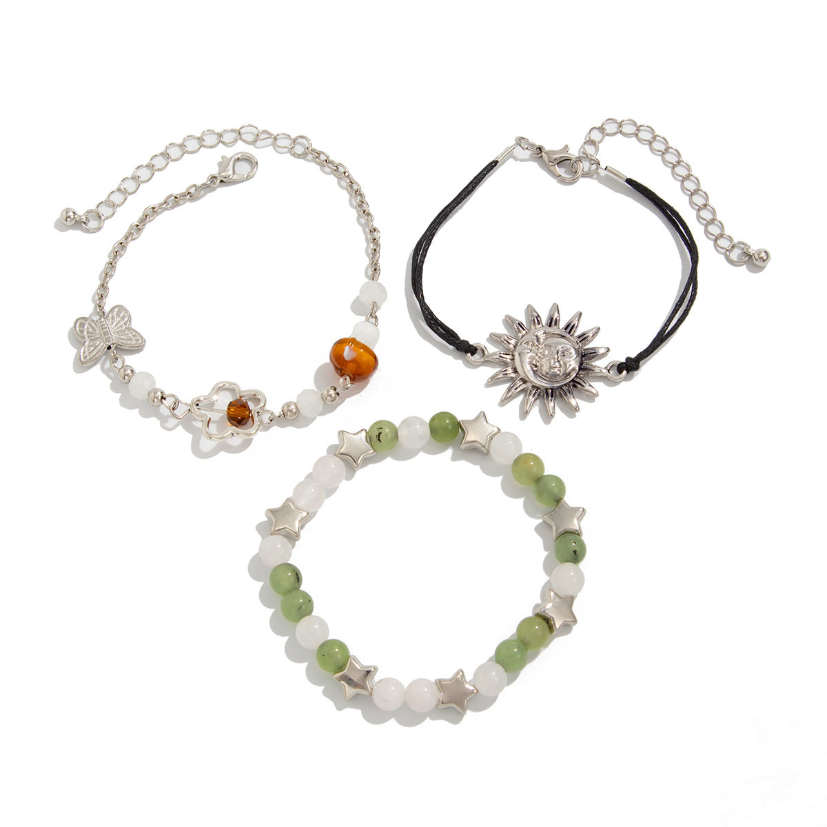 Planderful Vienna Verve Ethnic Wind Star Bracelet For Women Retro Gravel Statement Jewelry