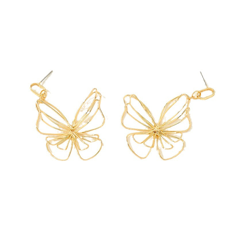 Enchanting Hollow Butterfly Earrings in Forest Style, Vienna Verve Collection