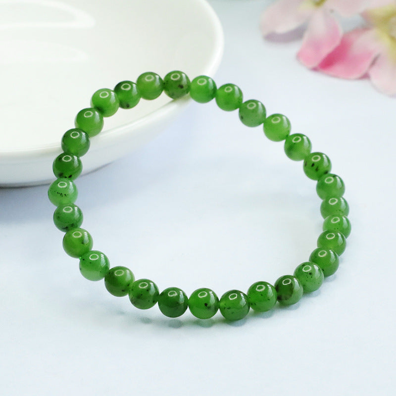 Fortune's Favor Sterling Silver Jade Bracelet
