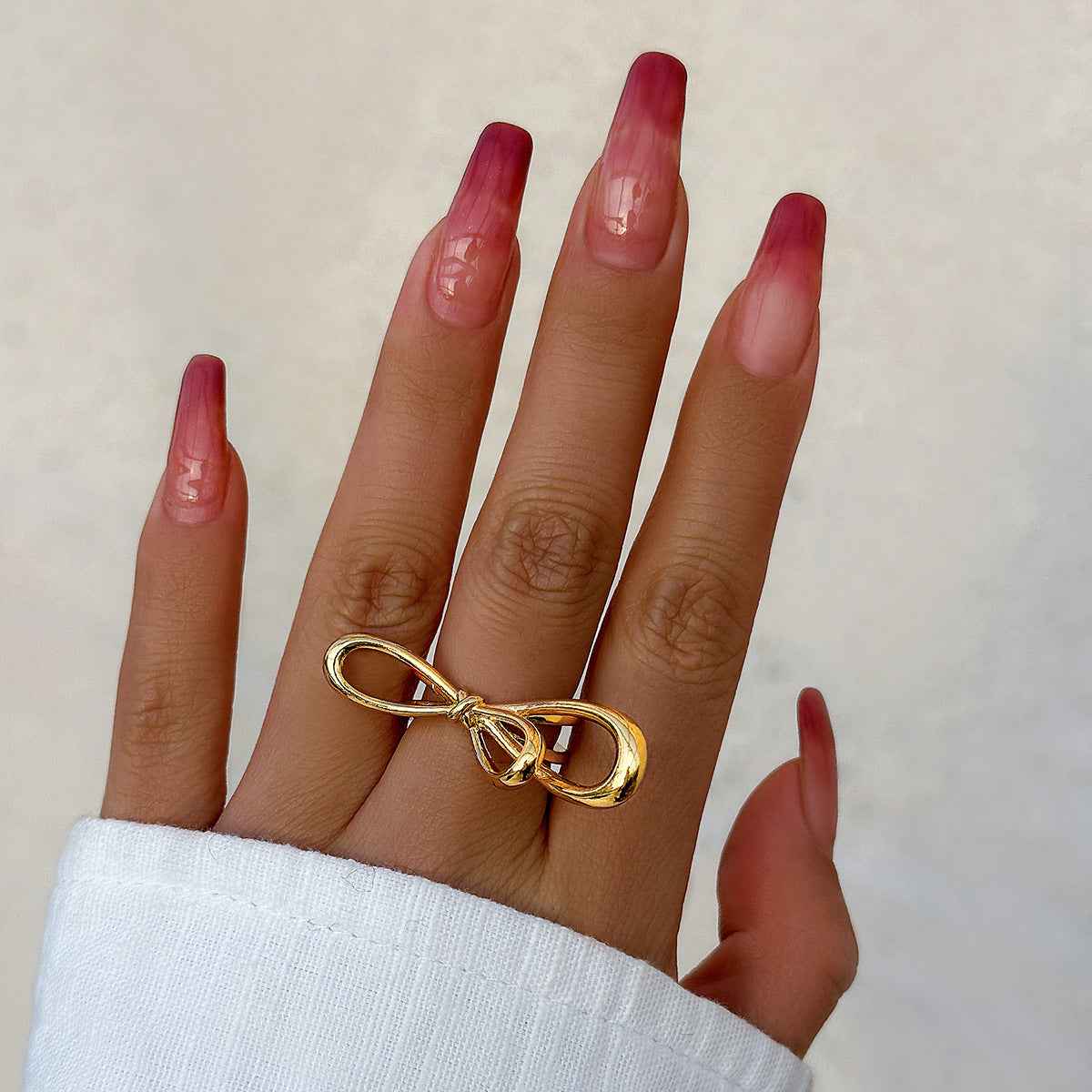 Butterfly Bow Two-finger Exaggerated Ring from Vienna Verve Collection