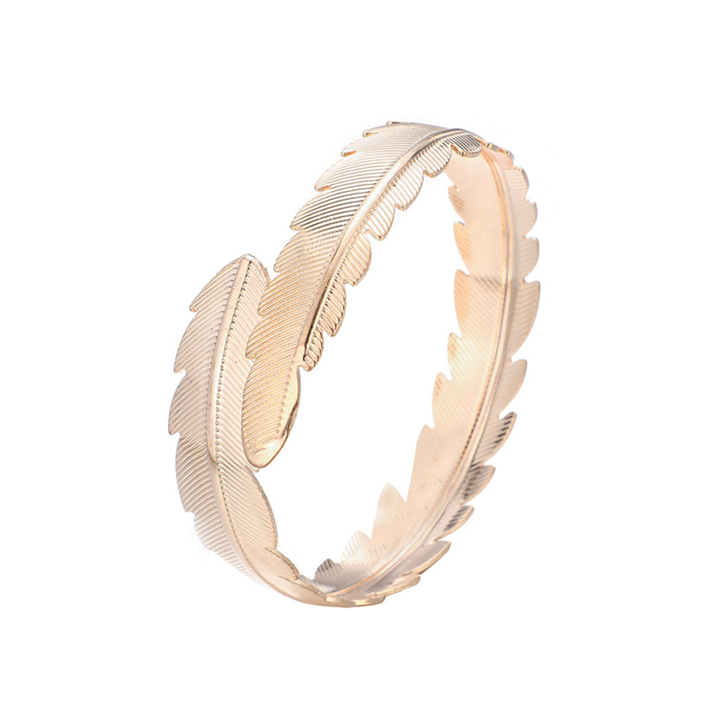 Planderful Savanna Rhythms Bracelet Set – Exaggerated Metal Design with Zircon Encrusted Detail