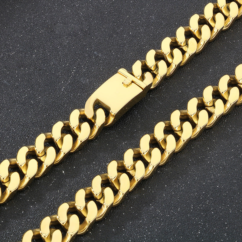 Planderful Collection Stainless Steel Cuban Chain for Men