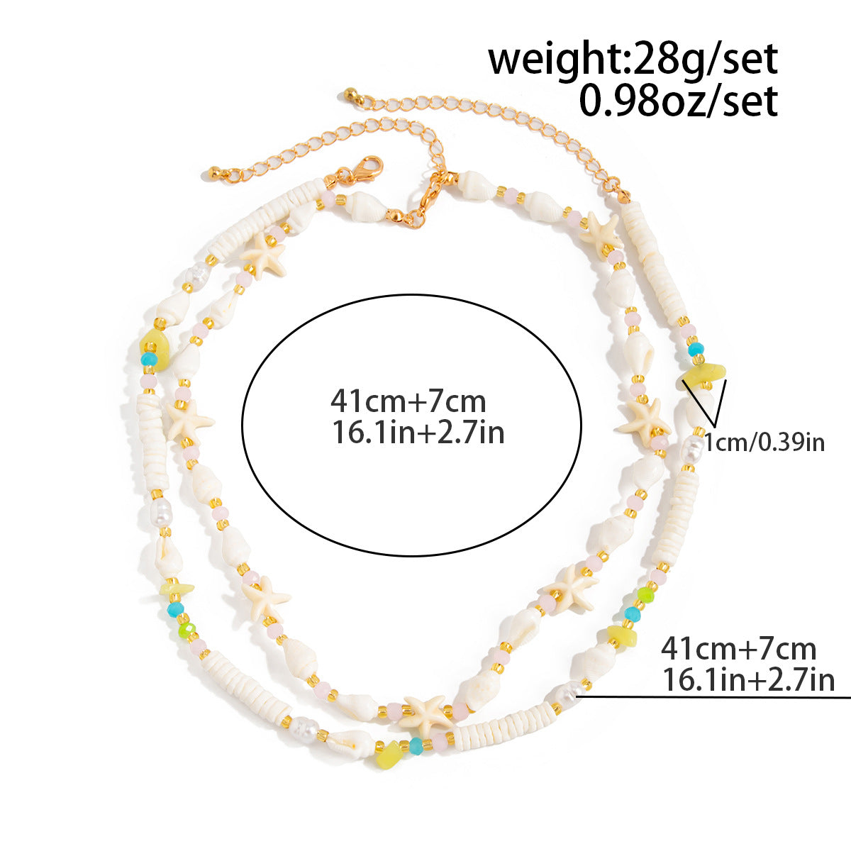 Shell & Pearl Starfish Collarbone Necklace