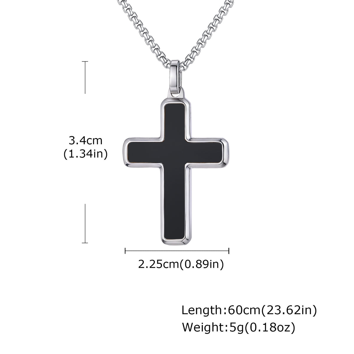 Cross Tiger Turquoise Stainless Steel Necklace for Men