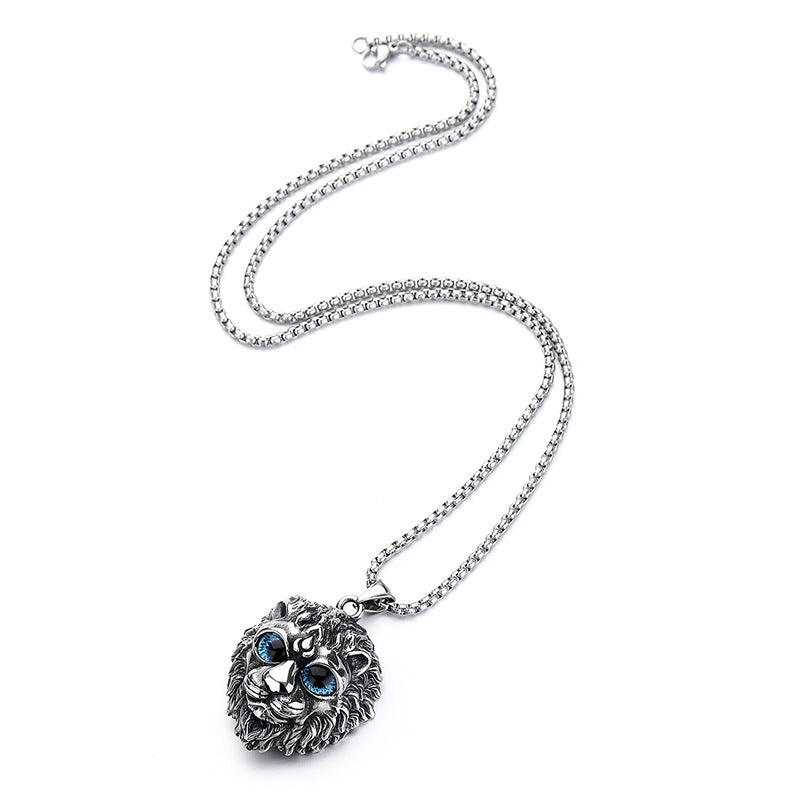 Punk Lion Stainless Steel Men's Pendant Necklace