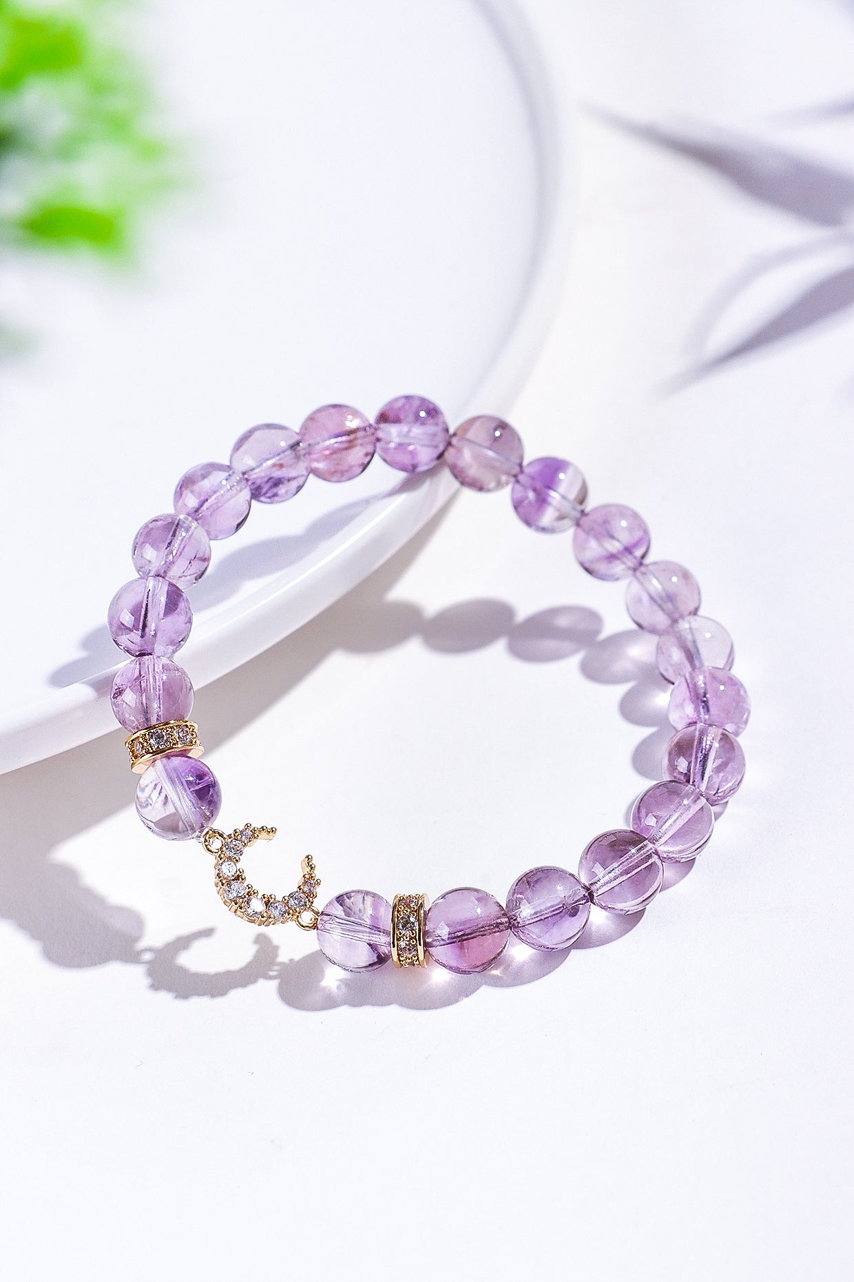 Planderful Fortune's Favor Bracelet – Elegant Crystal Moon and Star Design