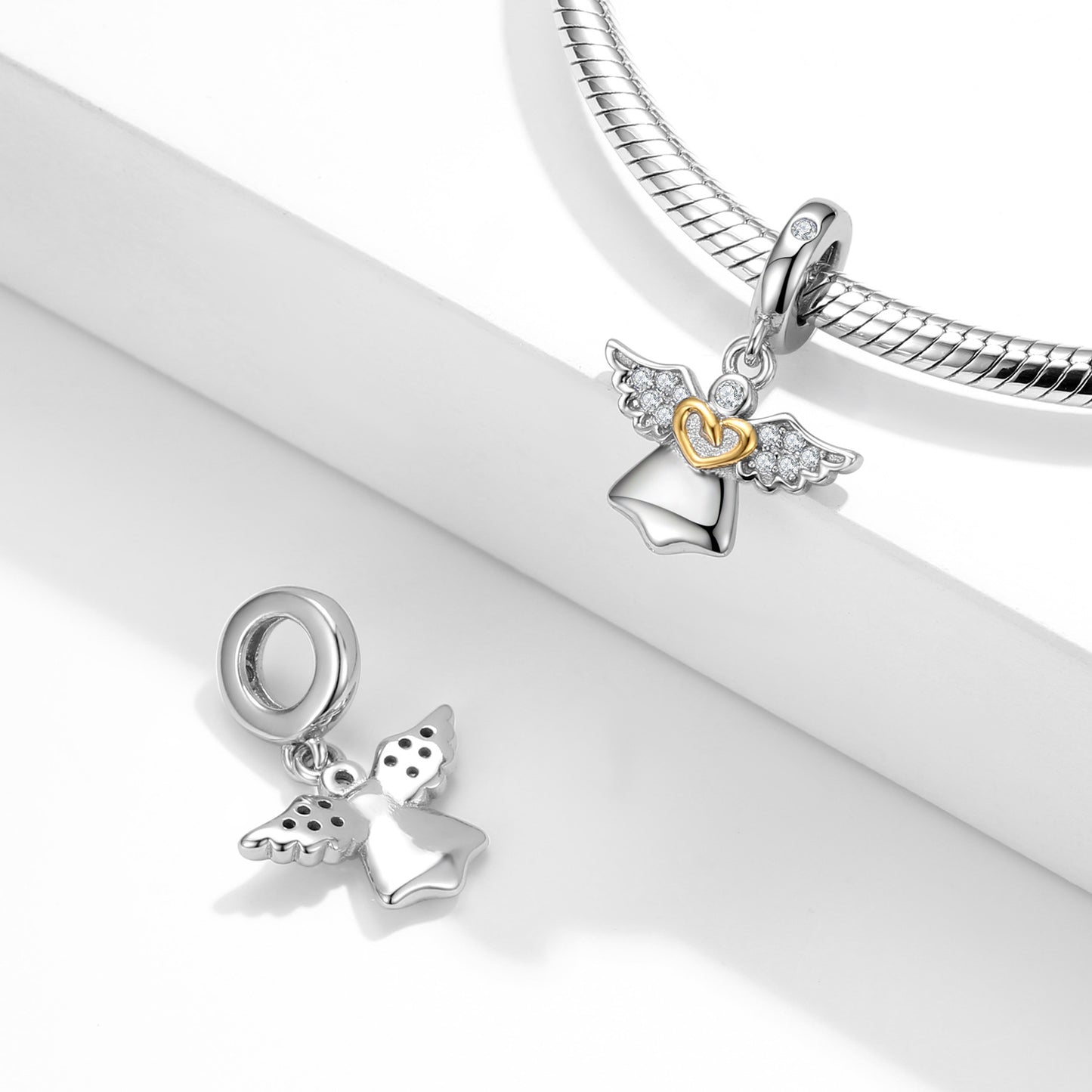 Planderful Everyday Genie – Simple Niche Design Angel S925 Sterling Silver Pendant for DIY Jewelry Accessories