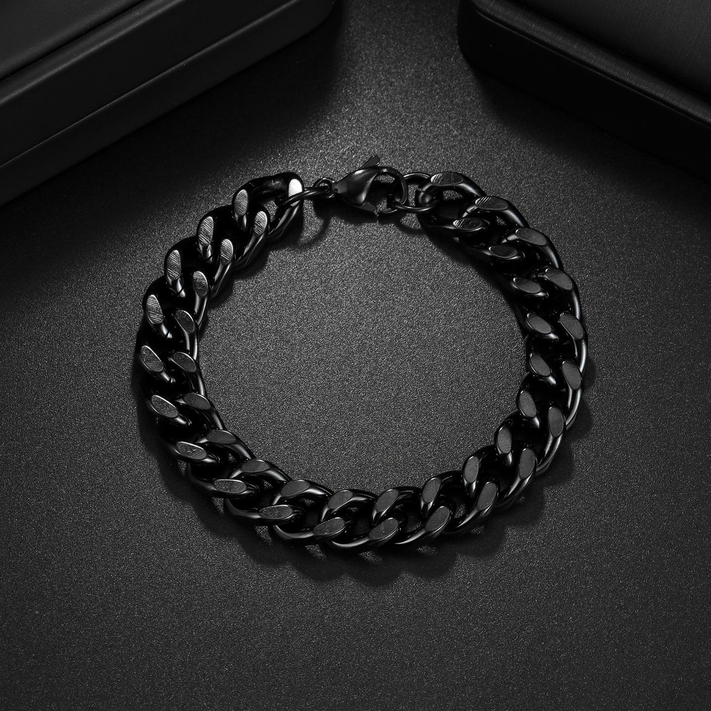 Planderful Cuban Link Bracelet 10mm Steel Polished Unisex Hip Hop Streetwear Accessory