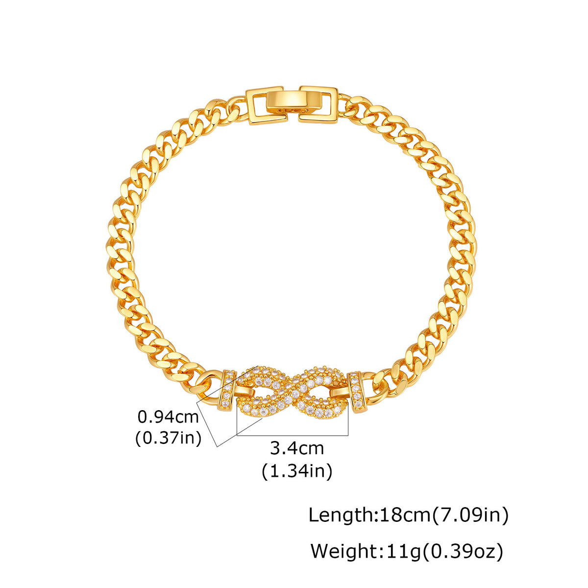Zircon Vintage Copper Bracelet