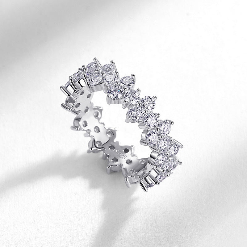 Planderful Classic Moissanite Sterling Silver Ring – Style 2