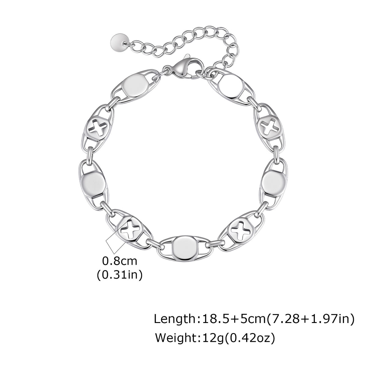 Cross Stainless Steel Bracelet
