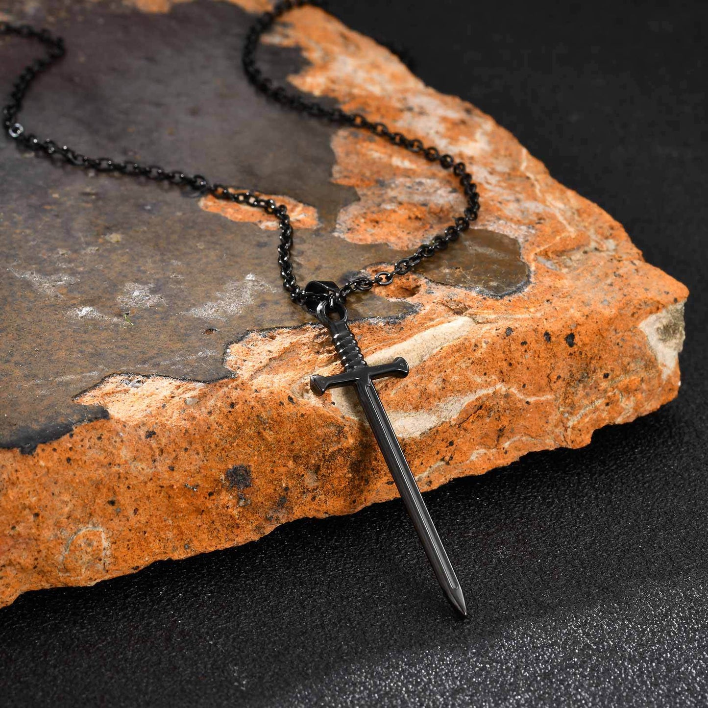 Planderful Sword Pendant Necklace Personalized For Men