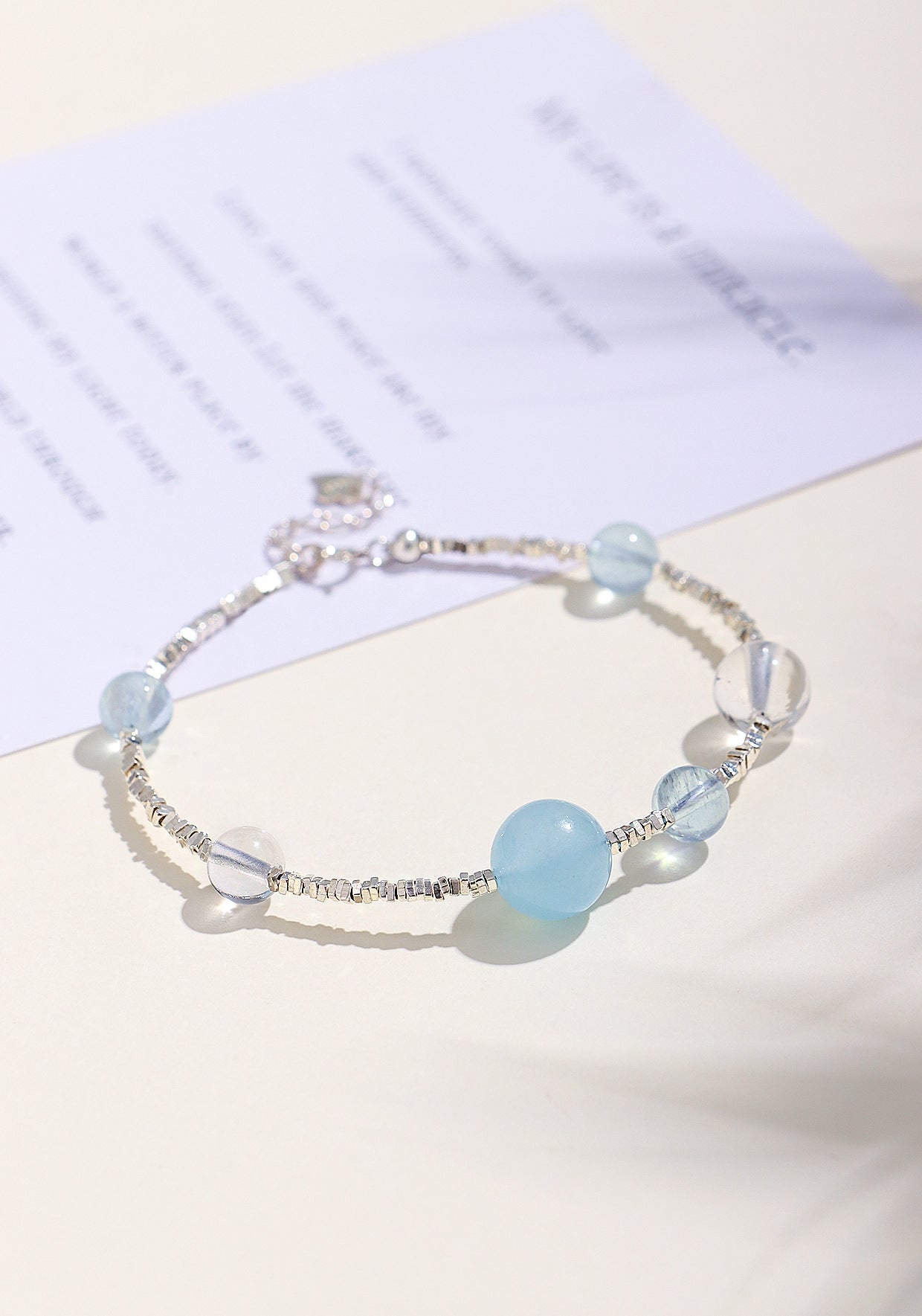 Planderful Fortune's Favor Bracelet – Elegant Aquamarine Crystal Design