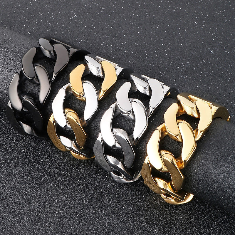 Planderful Exaggerated Wide Cuban Chain Necklace for Men