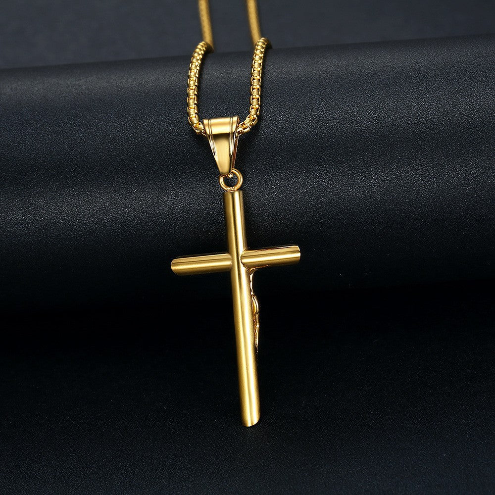 Planderful Stainless Steel Cross Pendant Necklace for Unisex Everyday Wear Durable Gift Ready