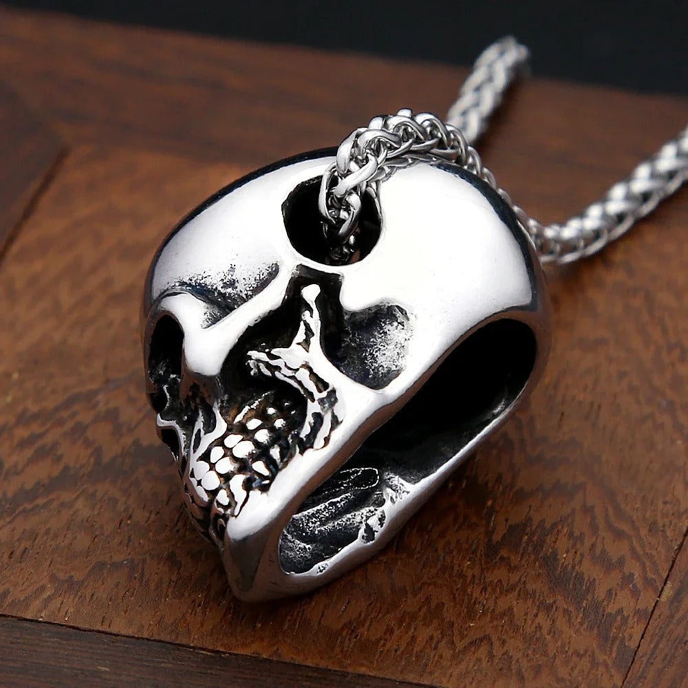 Punk Skull Stainless Steel Men's Pendant Necklace