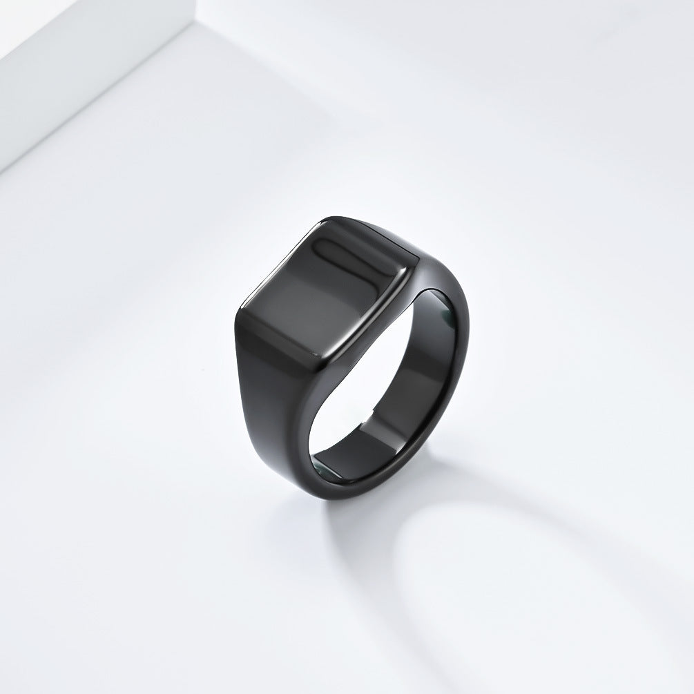 Minimalist Geometric Smooth Surface Tungsten Carbide Ring Men's Quality Tungsten Gold