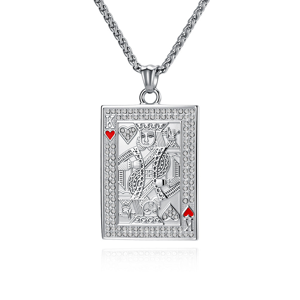 Stainless Steel Zircon Gold-Plated Necklace