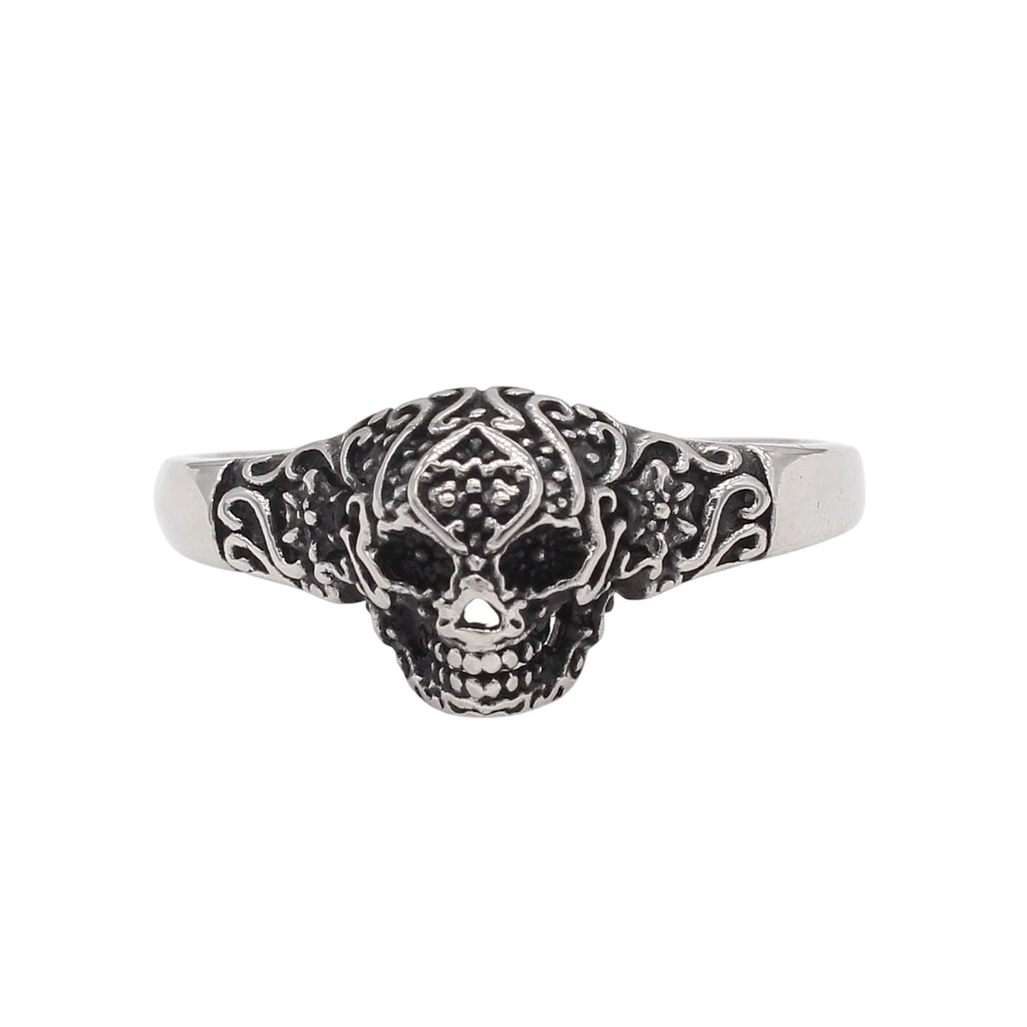 Planderful Jewelry Personalized Vintage Skull Steel Ring For Men And Women Gothic Statement Accessory