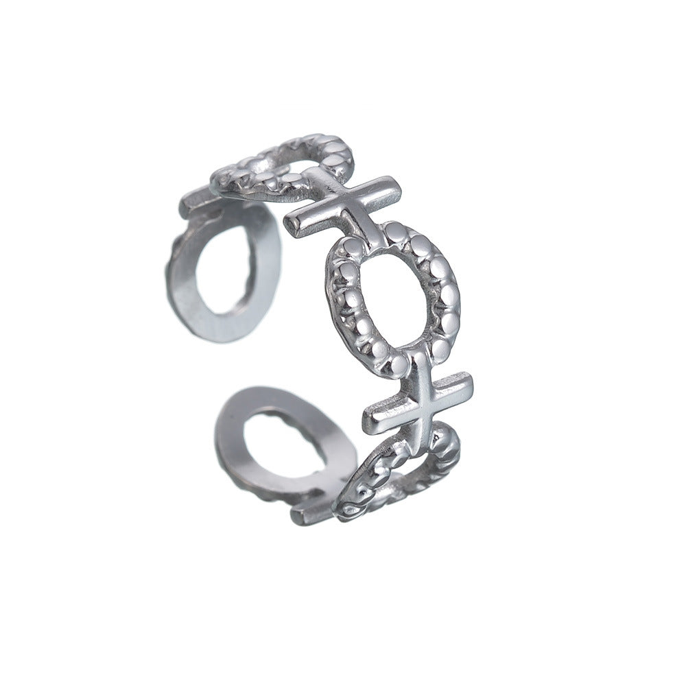 North American Titanium Steel Adjustable Ring for Women