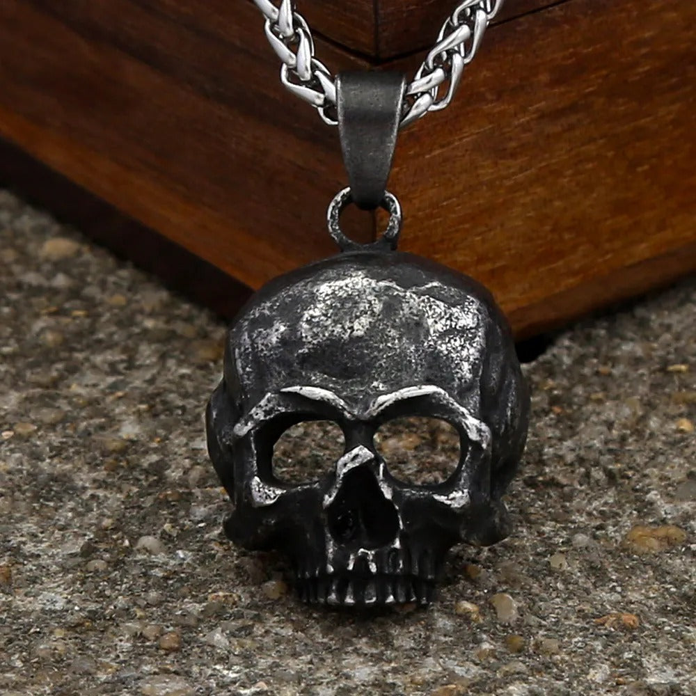 Punk Skull Stainless Steel Pendant Necklace