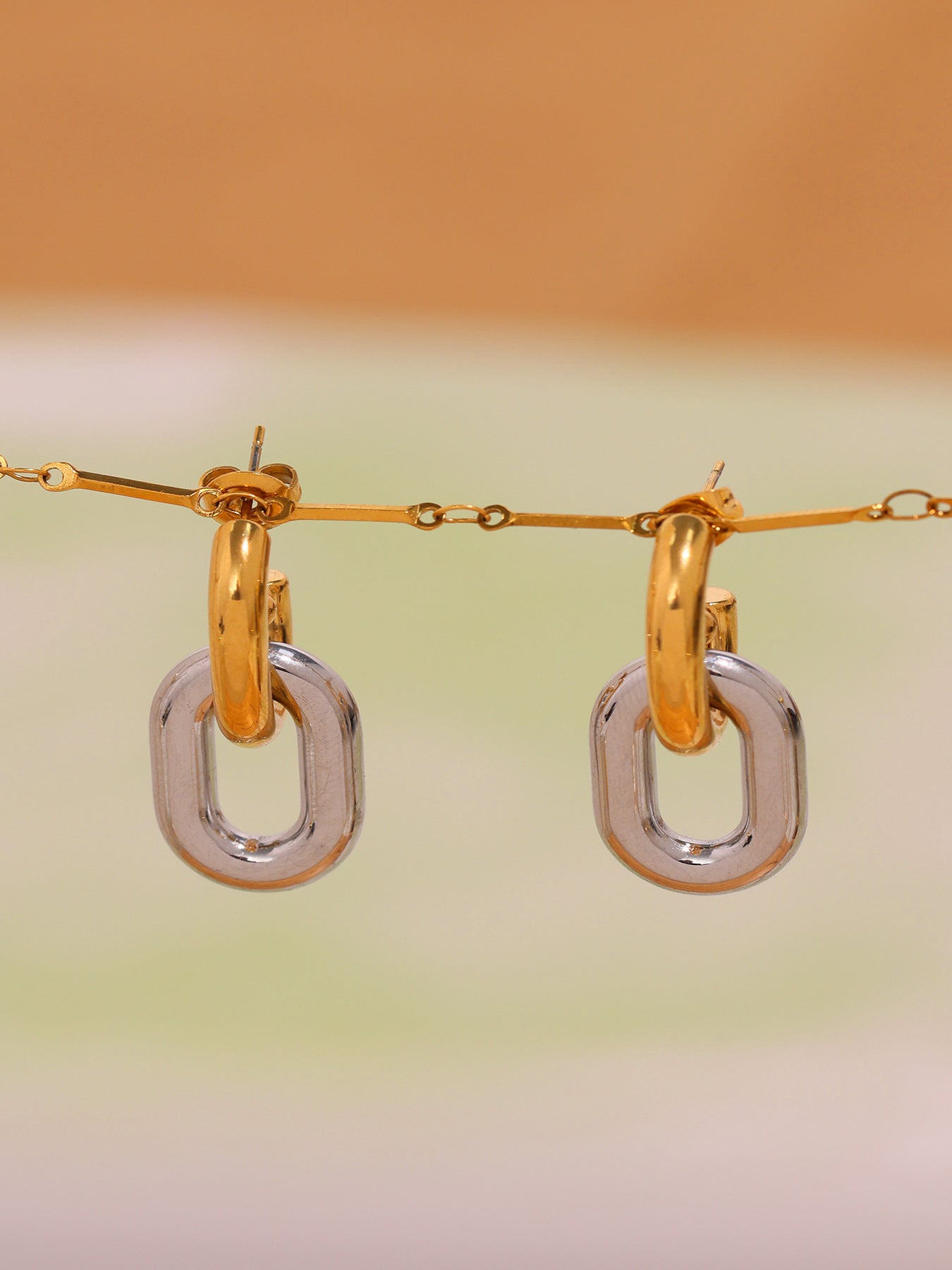 Planderful Hollow Chain Earrings 18K Gold Plated For Women