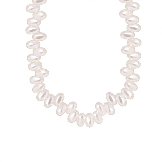 Pearlescent Elegance: High Gloss Pearl Chain Necklace for Women