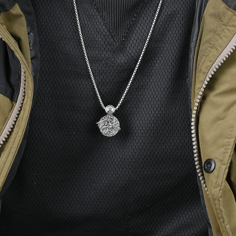 Amazon Retro Nordic Vikings Celtic Dragon Necklace for Men