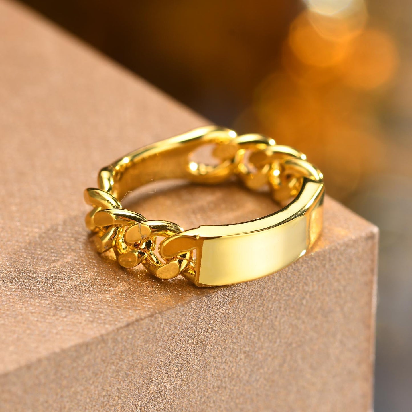Rings Bent Brand Chain Ring Gold Ring Fashion Personality Style