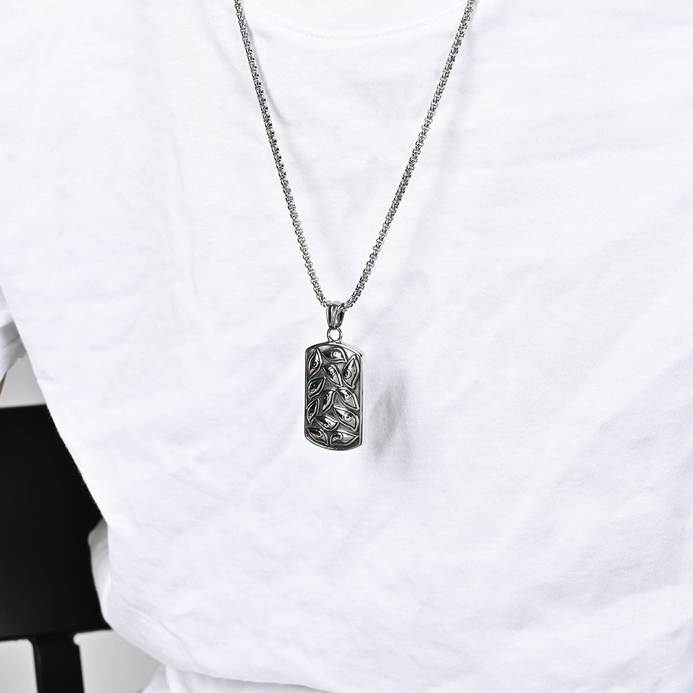 Cross-Border Amazon Retro Style God's Eye Necklace for Men