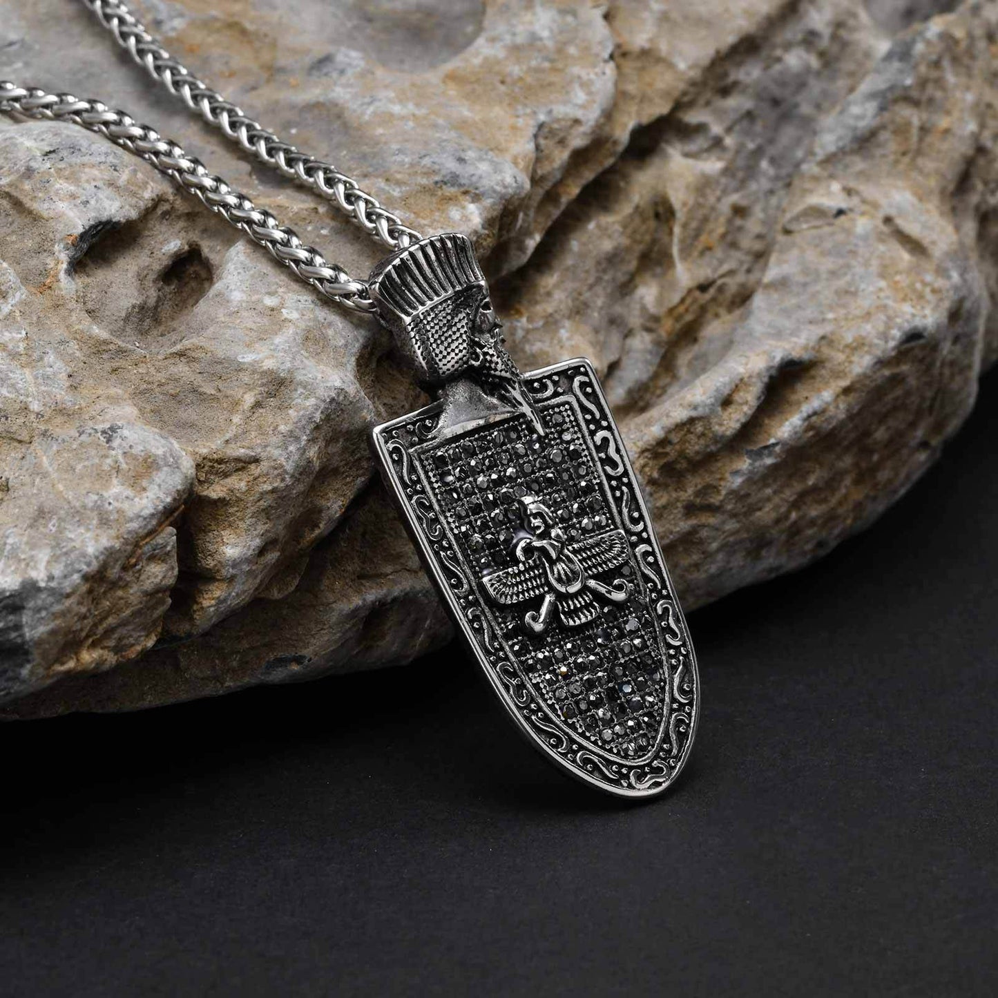 Planderful Personalized Cultural Pendant For Men Gun Metal