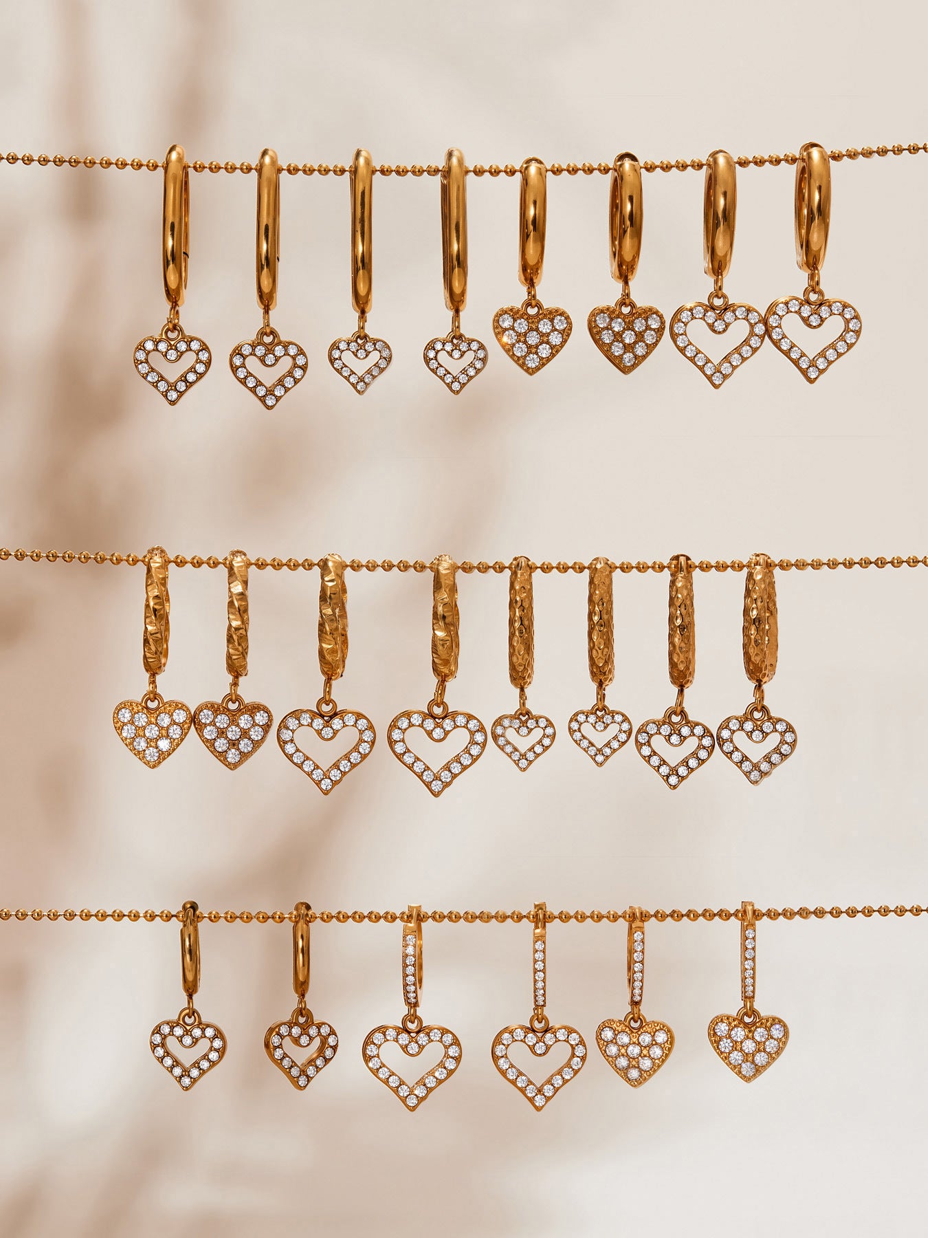 Planderful Peach Heart Hollow Titanium Earrings For Women