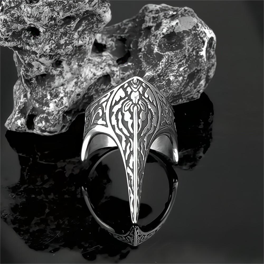 European And American Jewelry Men's Titanium Steel Ring Retro Hip-Hop Style Personalized Eagle Claw Ring