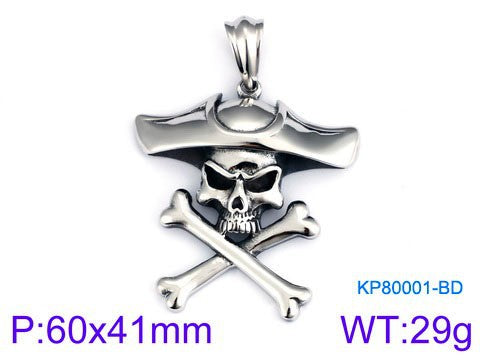 Peripheral Film And Television Naval Style Pendant, Punk Rock Retro Stainless Steel Jack Necklace