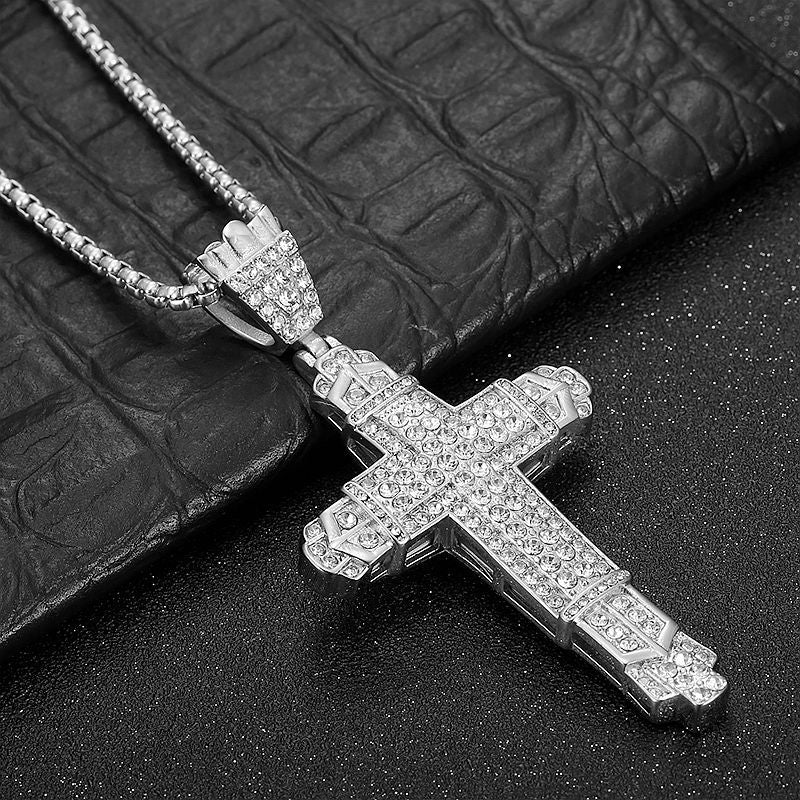 Punk Cross Stainless Steel Pendant Necklace
