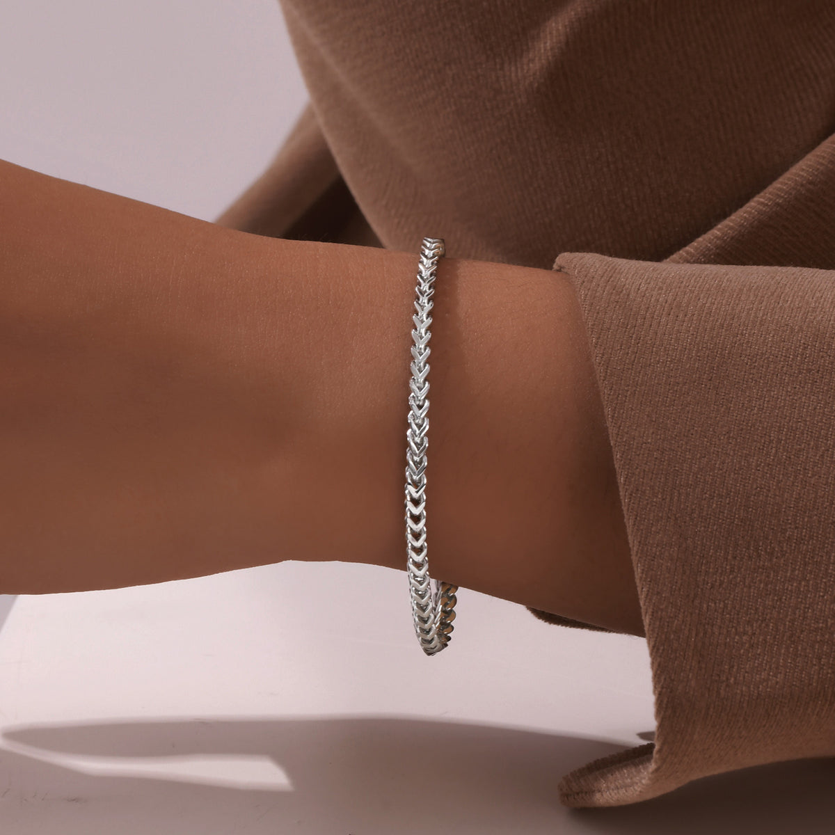 Geometric Stainless Steel Bracelet for Women