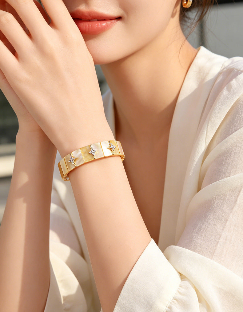 Butterfly Shell Cross Star Bracelet