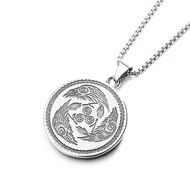 Titanium Steel Necklace - Nordic Viking Wizard Statement