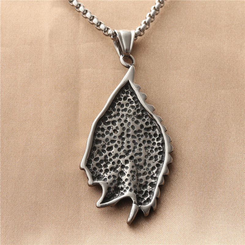 Vintage Punk Style Titanium Steel Indian Pendant Necklace for Men