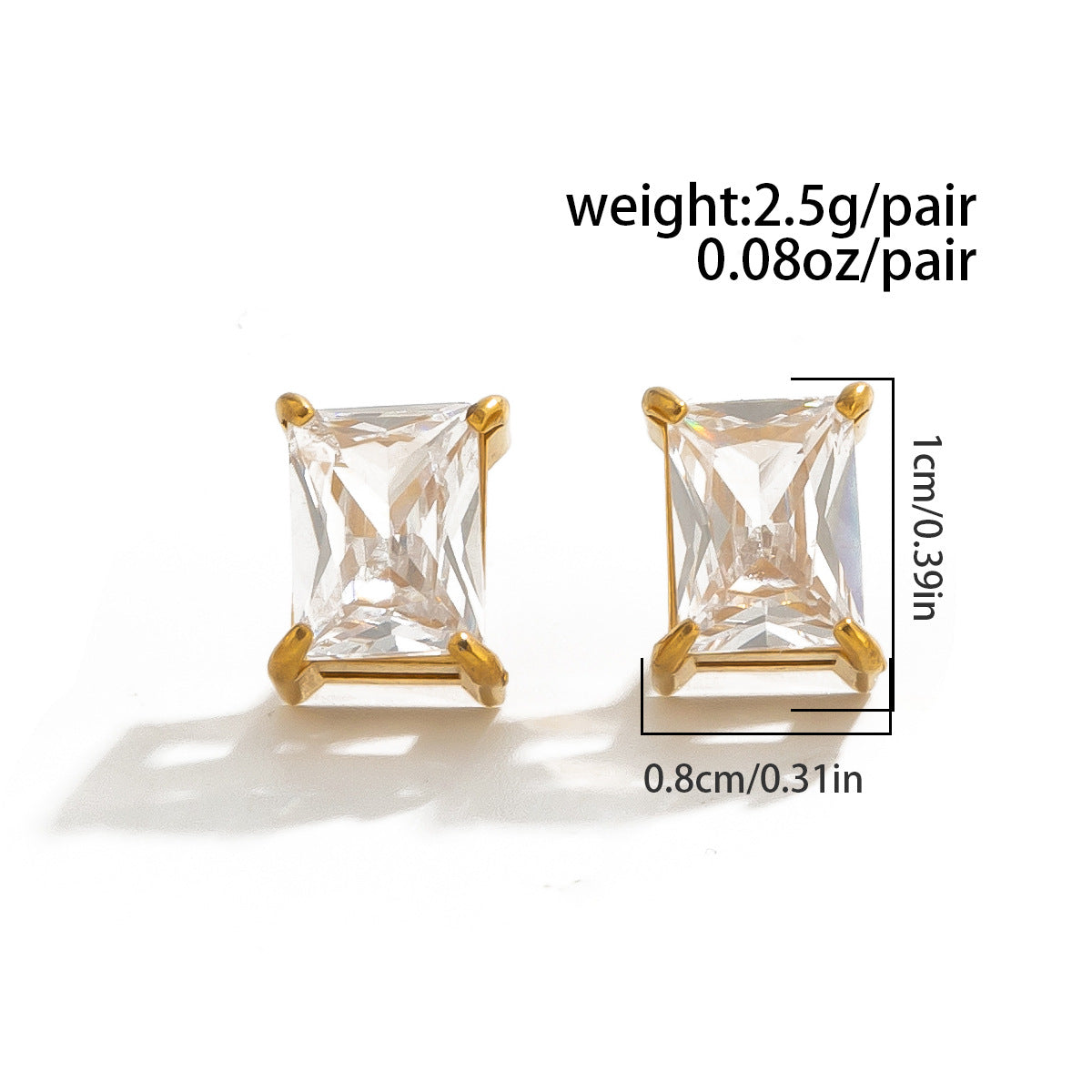 Planderful Vienna Verve Love Shaped Zircon Stainless Steel Stud Earrings For Daily Wear Fashion Lovers
