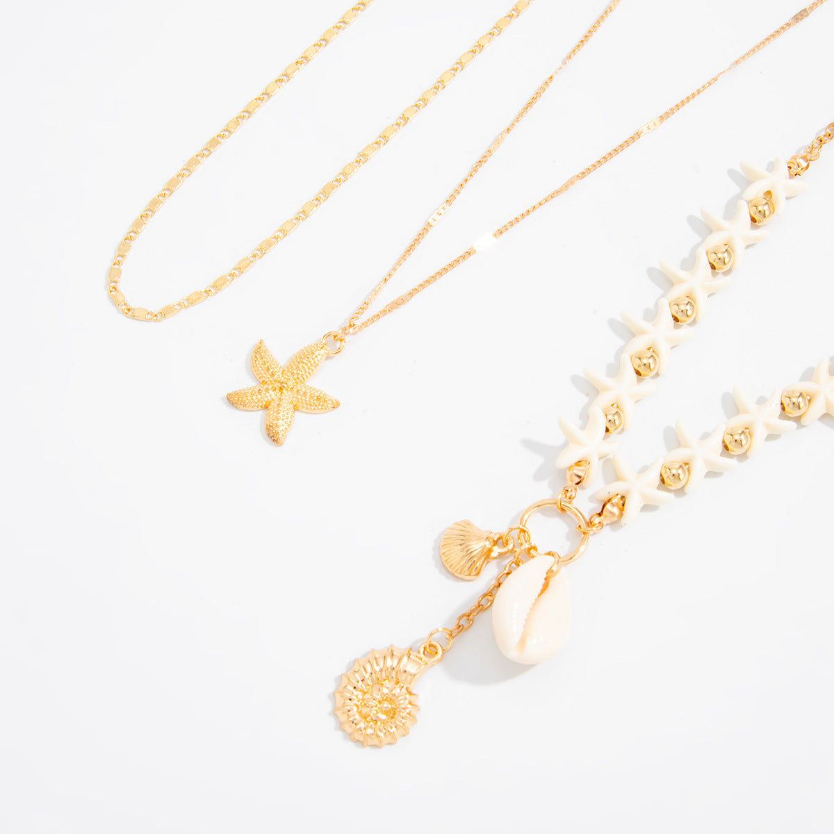 Shell & Starfish Bohemian Layered Necklace