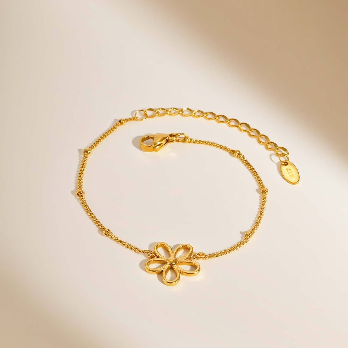 Stainless Steel French Elegance Romantic Commuter Flower Necklace Bracelet Bead Chain