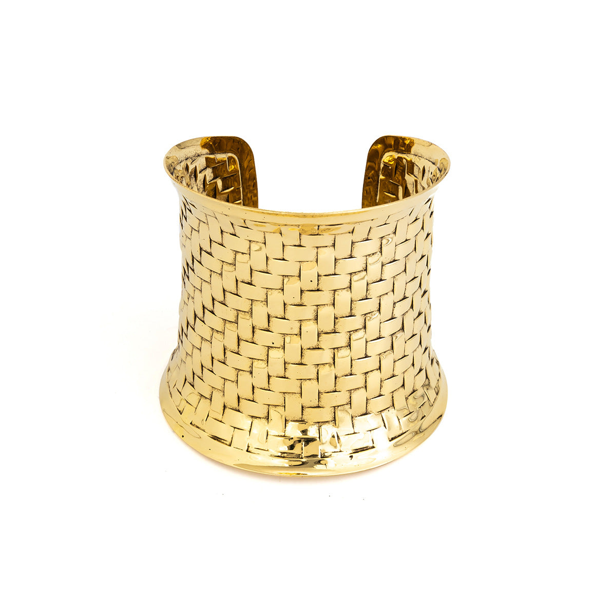 Grid Pattern Hair Cuffs and Carved Bracelet Set for Stylish Women