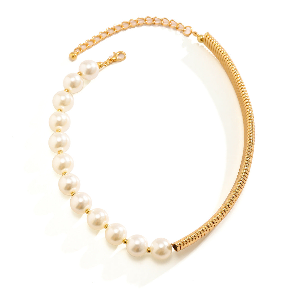Cross-Cultural Punk Style Pearl Choker Necklace from Vienna Verve Collection