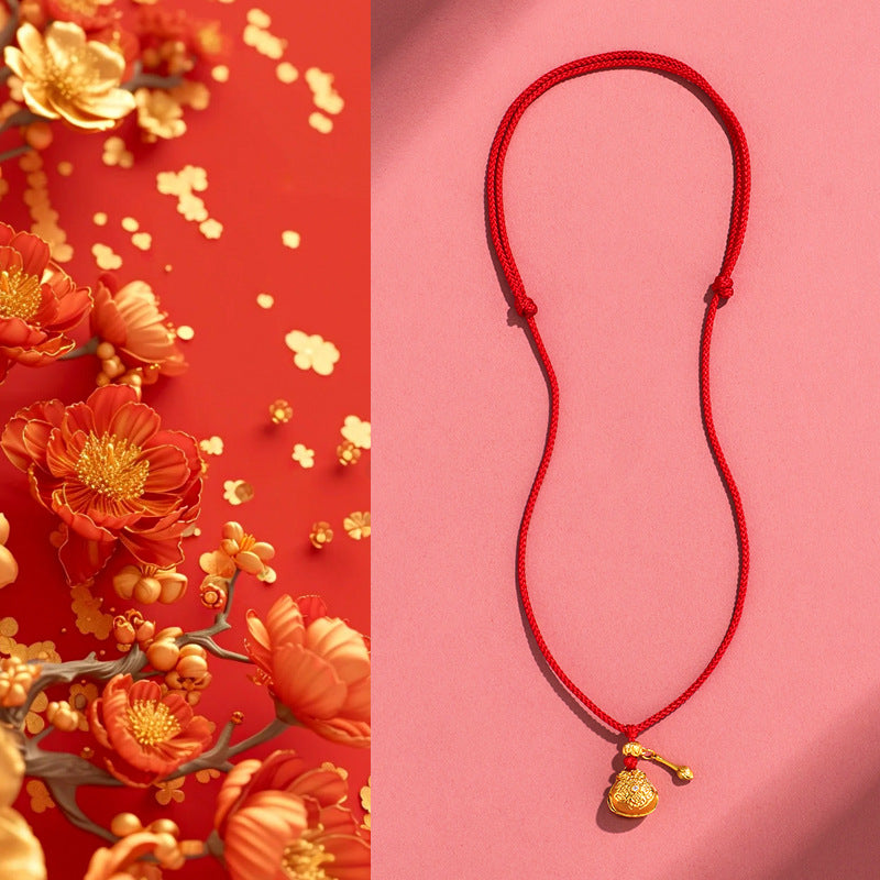 Gold-Tone Wooden Fish Pendant Necklace