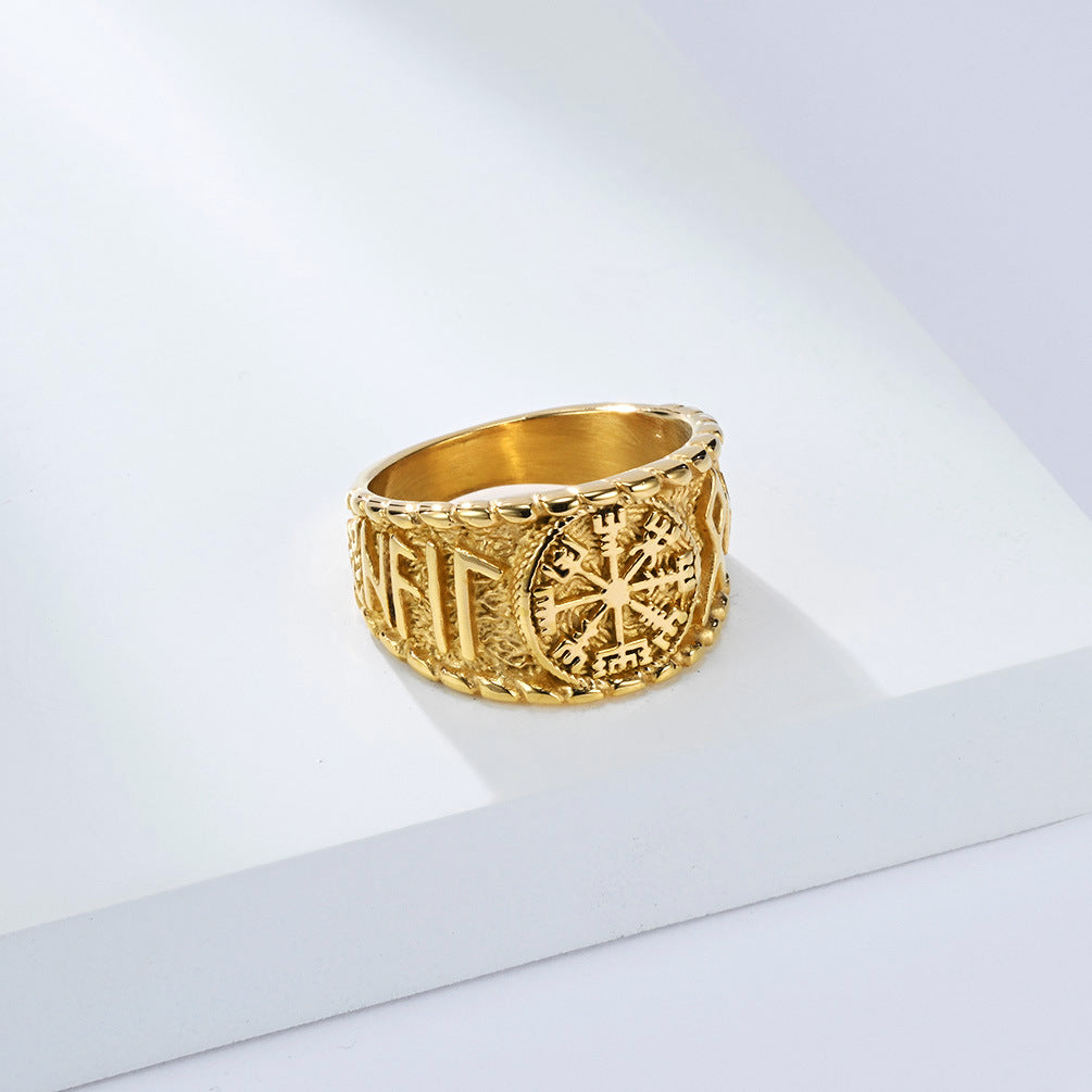 Viking Rune Ring For Men Titanium Steel Planderful Gift For Viking Enthusiasts Everyday Genie Collection