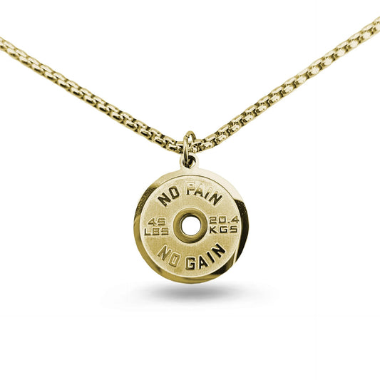1. Planderful Stainless Steel Barbell Necklace For Men Hip Hop Pendant Fitness Inspired Jewelry Gift