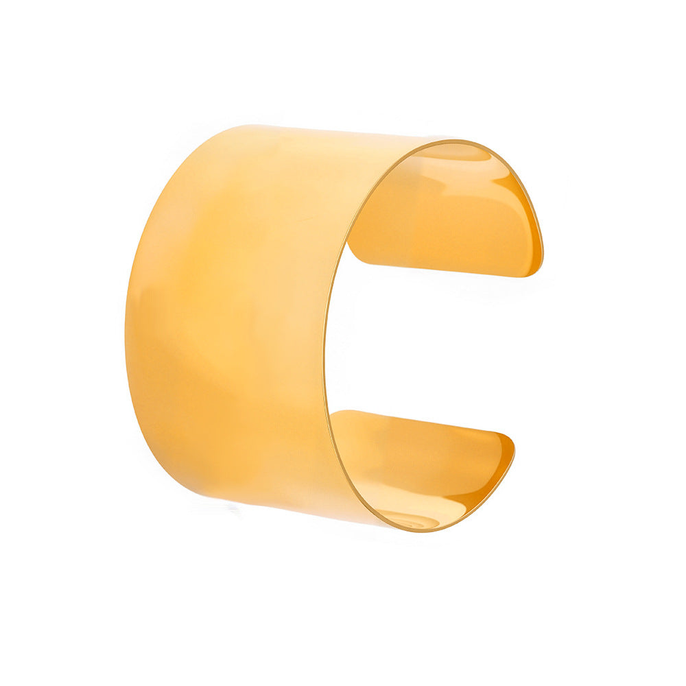 Planderful Stainless Steel Wide Gold Bracelet For Women