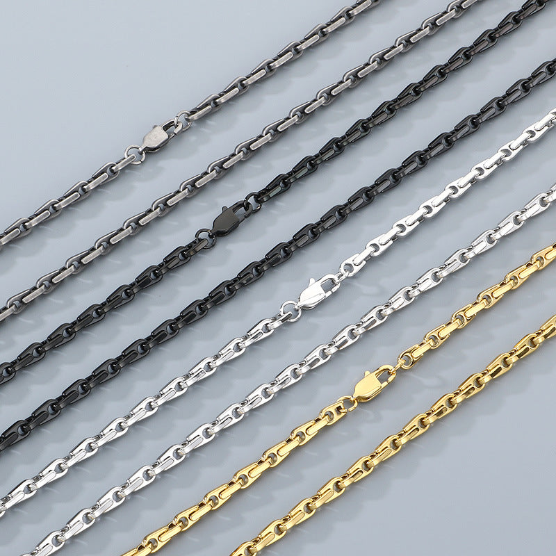 Japan Korea Fashion Melon Seed Chain Bracelet Necklace Set